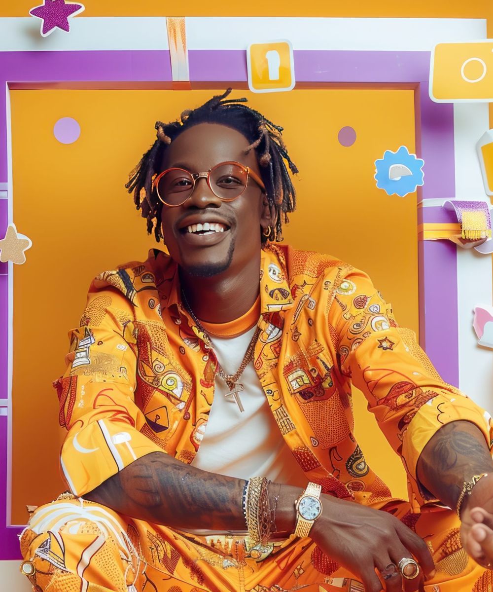 Smiling Man in a Colorful Frame