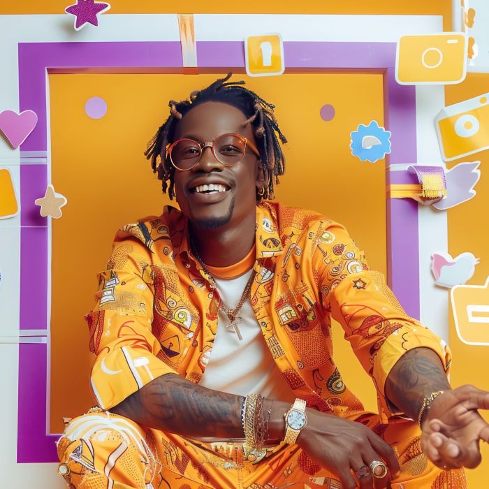 Smiling Man in a Colorful Frame